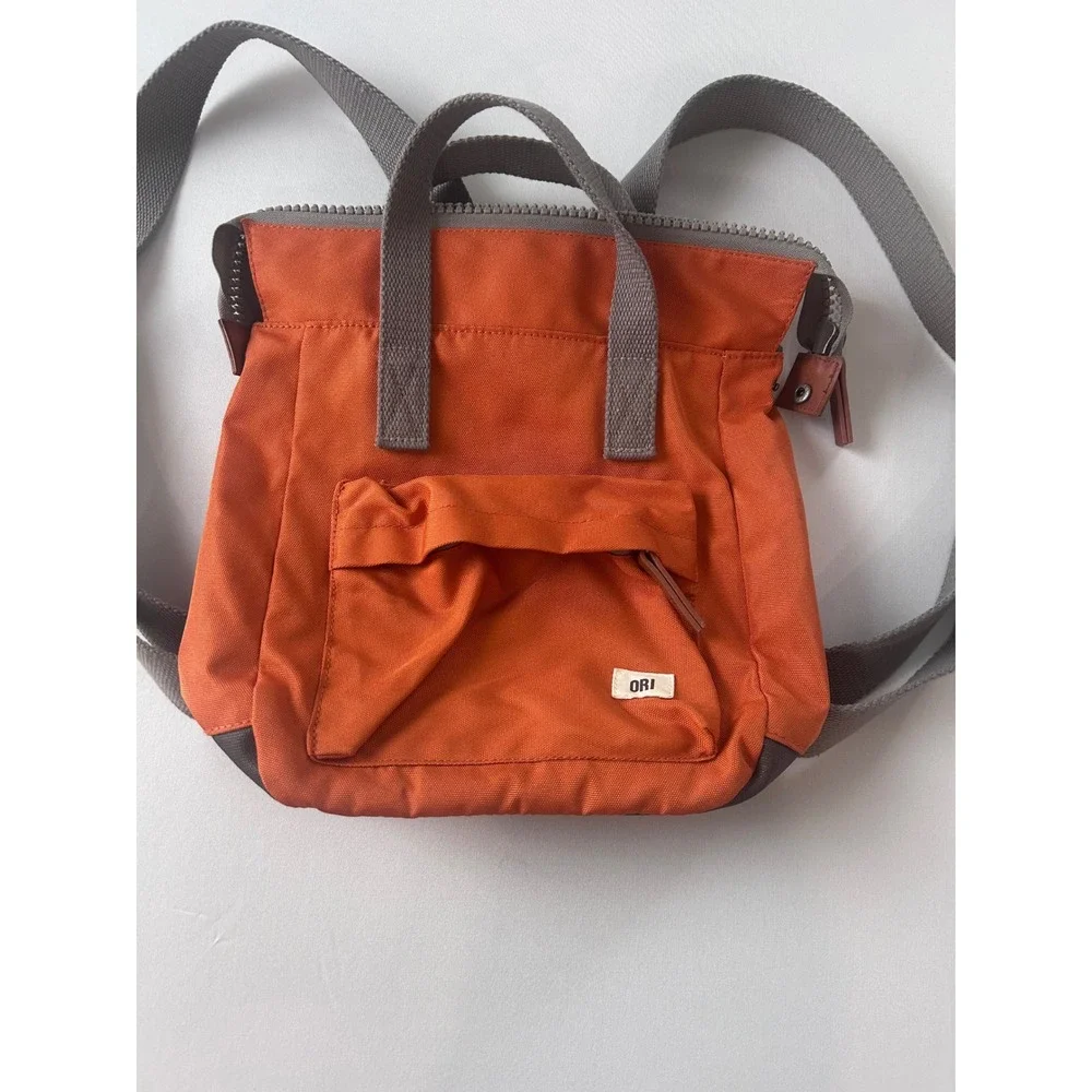 ORI London Bantry B Backpack Unisex Small Orange Weather Resistant Nylon Bag